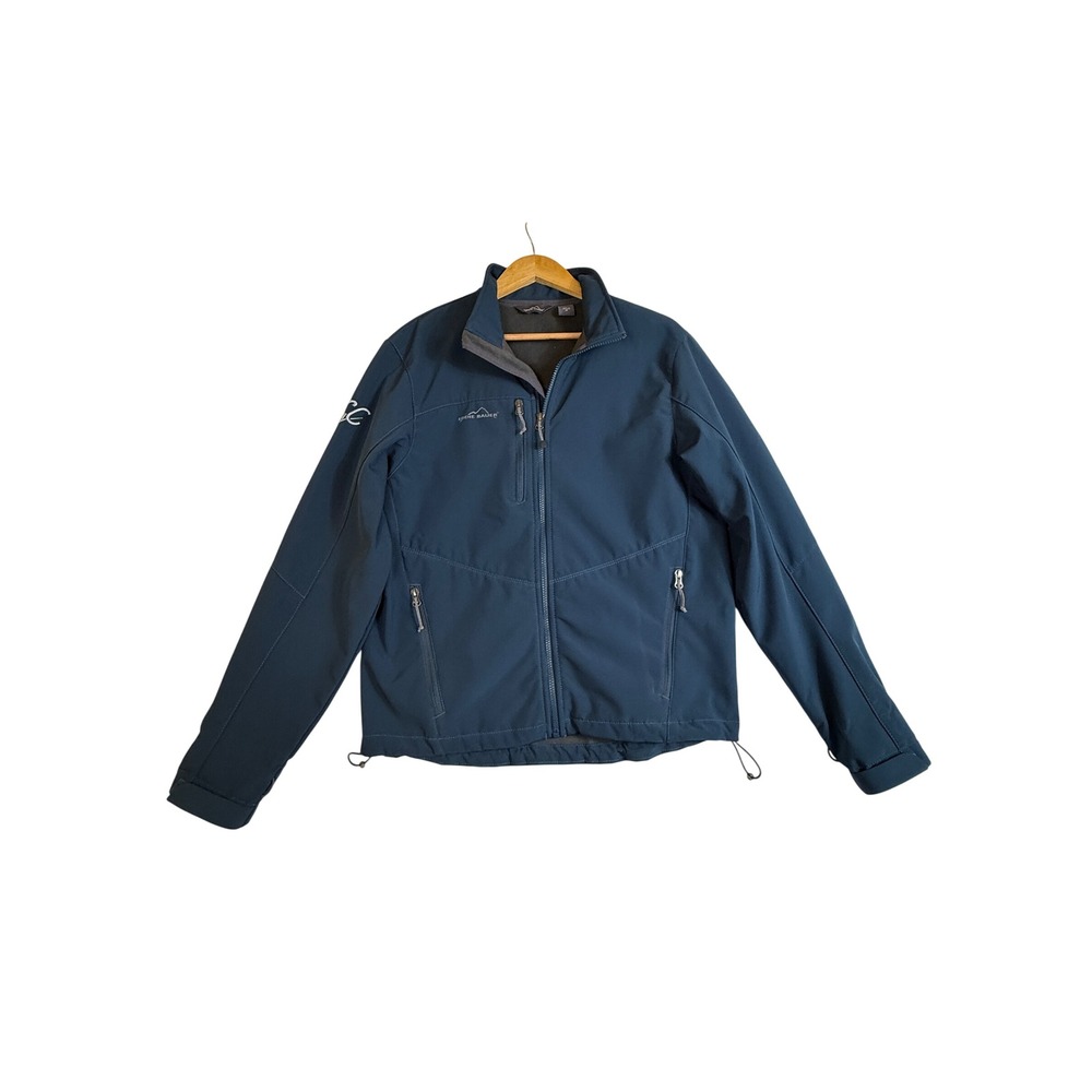 Eddie Bauer Womens Softshell Fleece Lined Jacket Blue Full Zip EB530 Size M